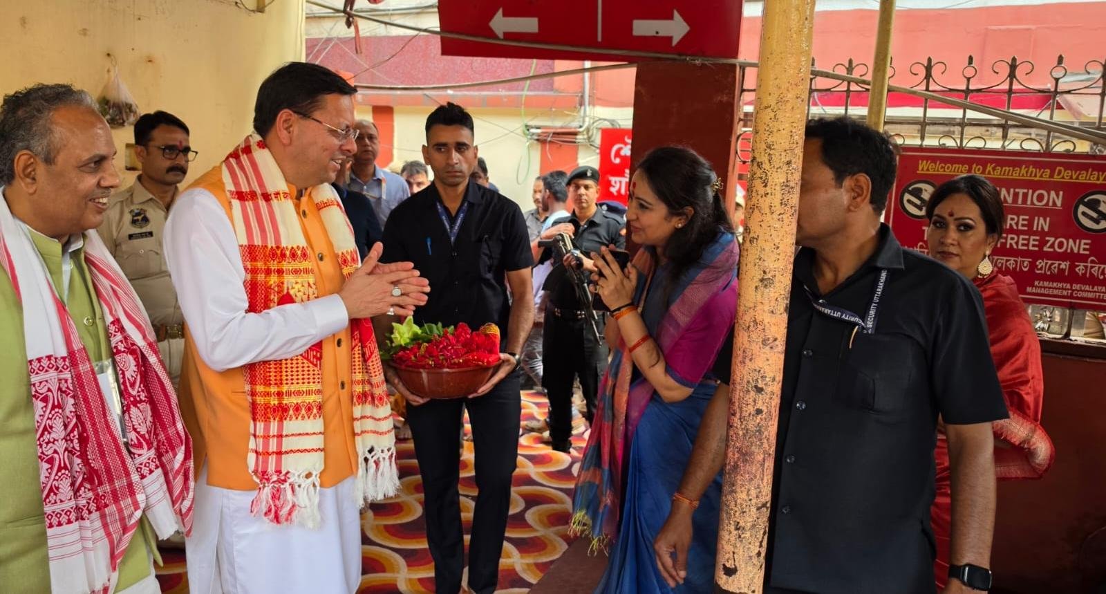मुख्यमंत्री श्री पुष्कर सिंह धामी ने कामाख्या देवी मंदिर में की पूजा-अर्चना